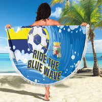 Personalized Curacao Football Beach Blanket First-ever World Cup Ride The Blue Wave - Wonder Print Shop