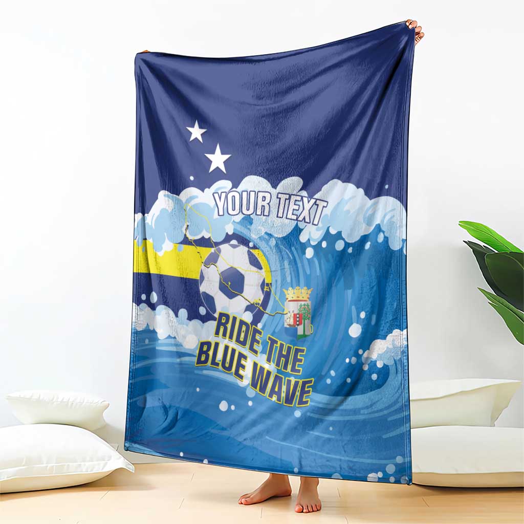 Personalized Curacao Football Blanket First-ever World Cup Ride The Blue Wave - Wonder Print Shop
