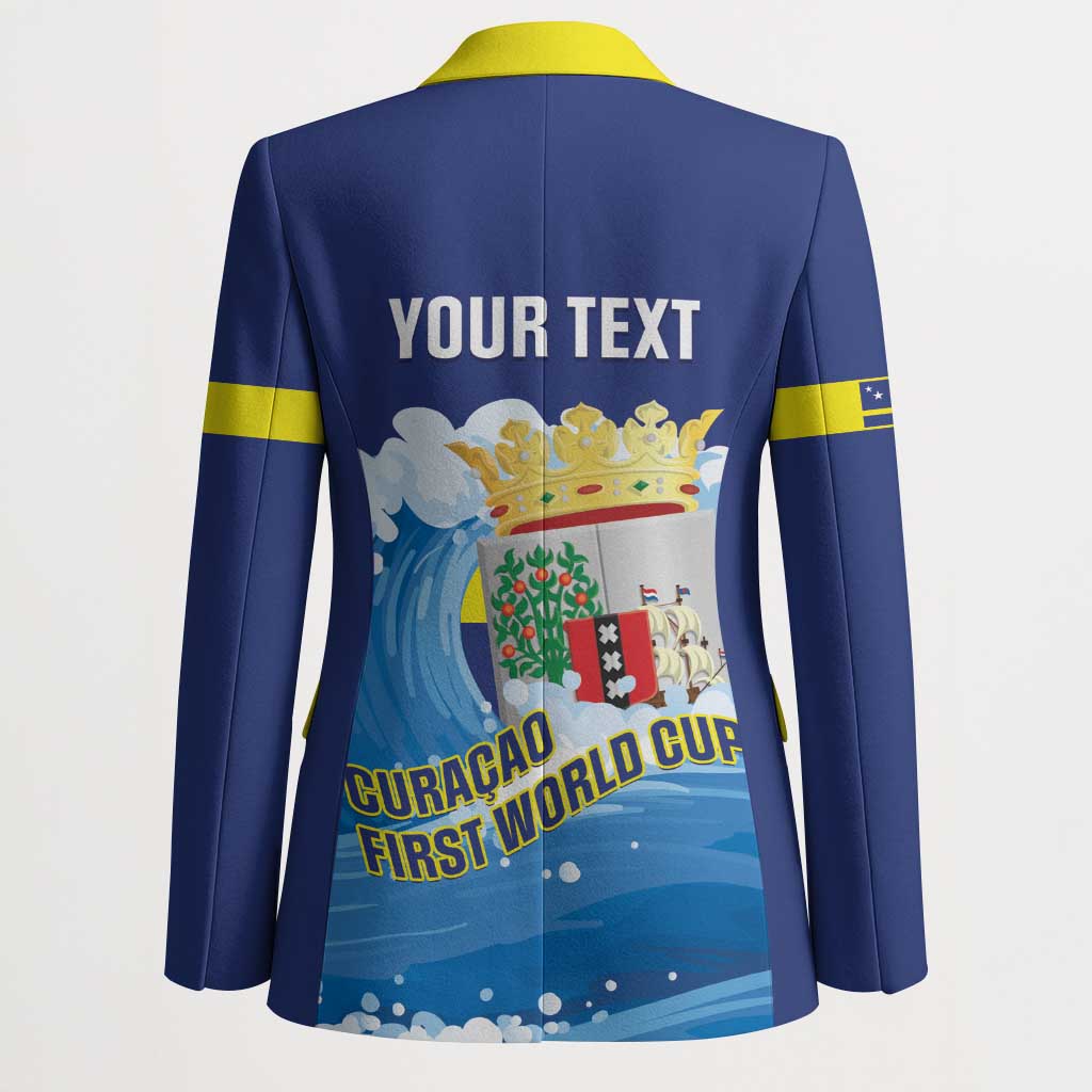 Personalized Curacao Football Blazer First-ever World Cup Ride The Blue Wave - Wonder Print Shop