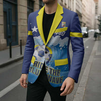 Personalized Curacao Football Blazer First-ever World Cup Ride The Blue Wave - Wonder Print Shop