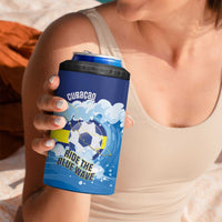 Personalized Curacao Football 4 in 1 Can Cooler Tumbler First-ever World Cup Ride The Blue Wave - Wonder Print Shop