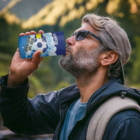 Personalized Curacao Football 4 in 1 Can Cooler Tumbler First-ever World Cup Ride The Blue Wave - Wonder Print Shop