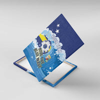 Personalized Curacao Football Canvas Wall Art First-ever World Cup Ride The Blue Wave - Wonder Print Shop