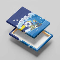 Personalized Curacao Football Canvas Wall Art First-ever World Cup Ride The Blue Wave - Wonder Print Shop