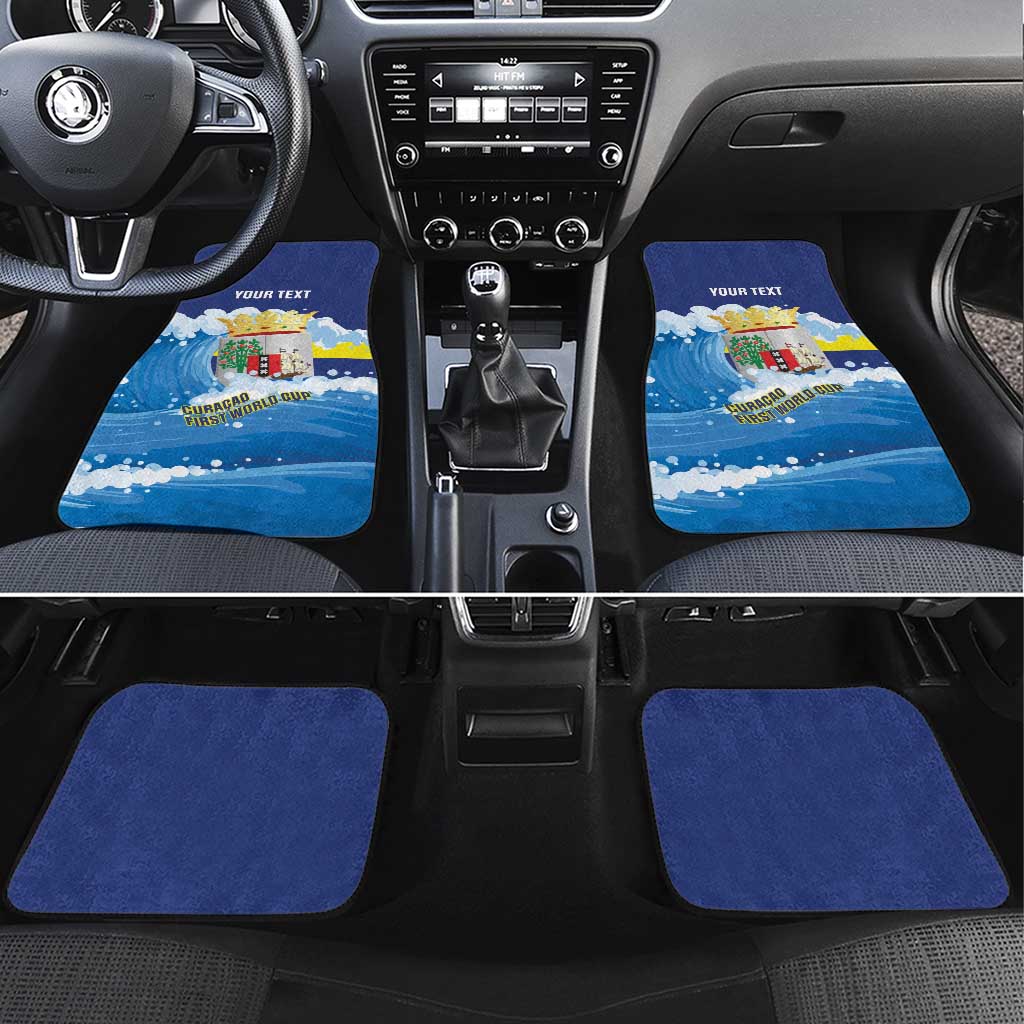 Personalized Curacao Football Car Mats First-ever World Cup Ride The Blue Wave - Wonder Print Shop