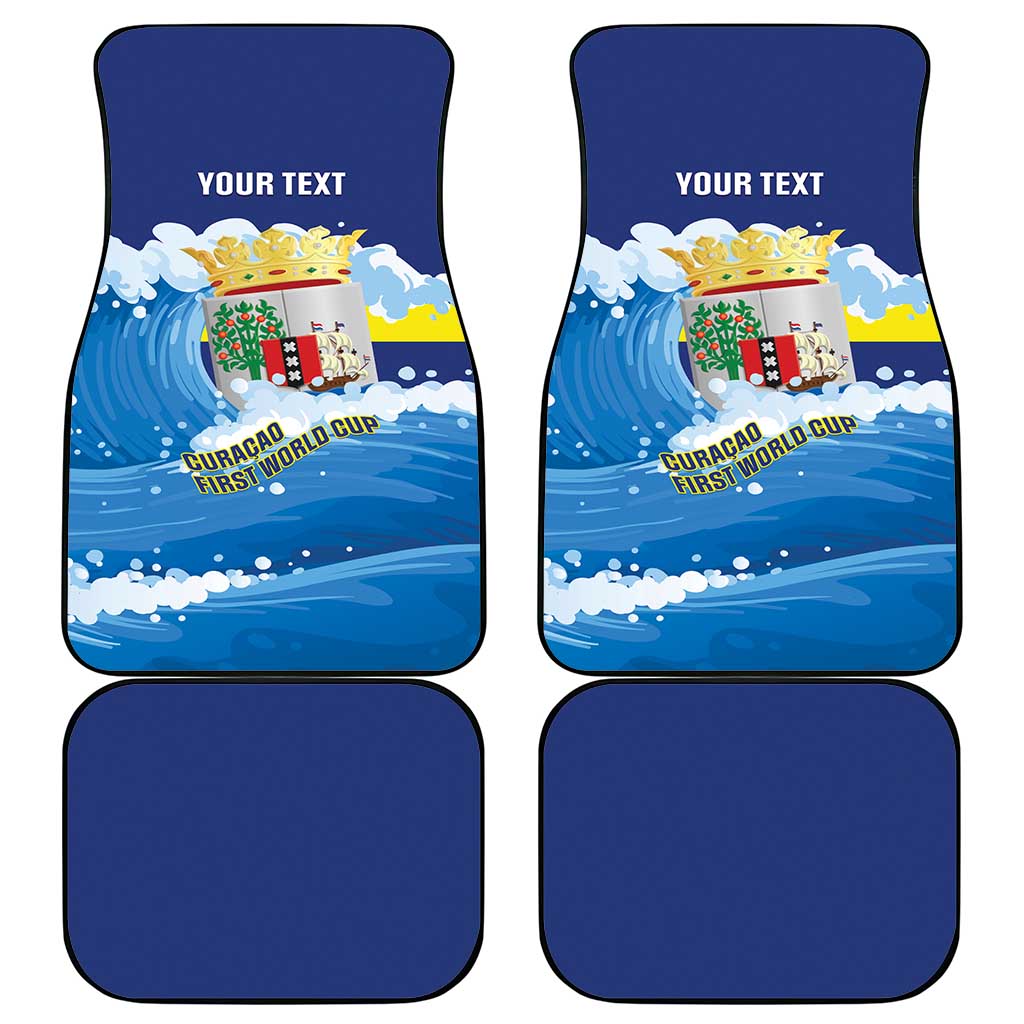 Personalized Curacao Football Car Mats First-ever World Cup Ride The Blue Wave - Wonder Print Shop