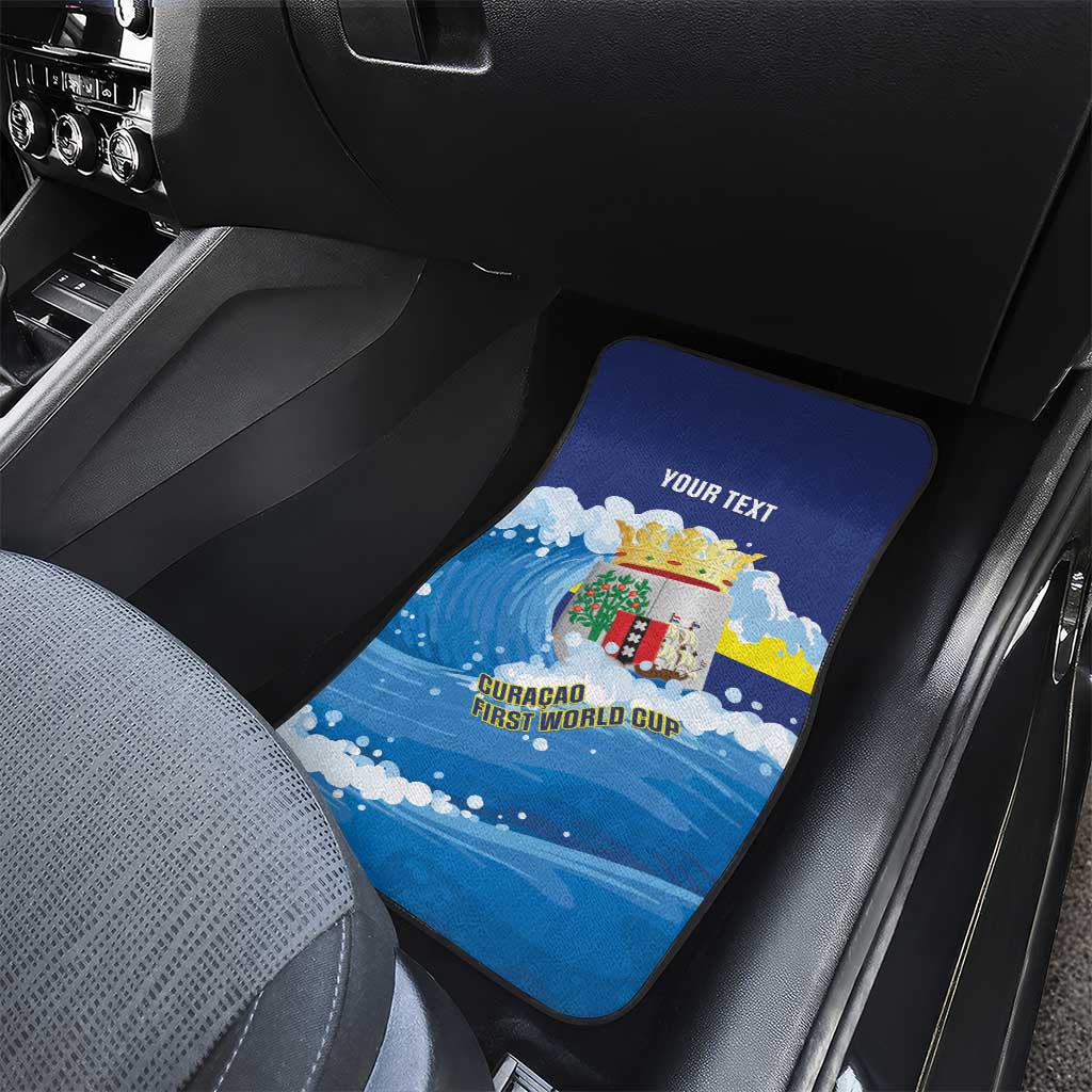 Personalized Curacao Football Car Mats First-ever World Cup Ride The Blue Wave - Wonder Print Shop