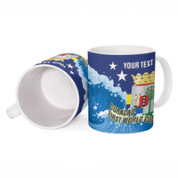 Personalized Curacao Football Ceramic Mug First-ever World Cup Ride The Blue Wave - Wonder Print Shop