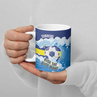 Personalized Curacao Football Ceramic Mug First-ever World Cup Ride The Blue Wave - Wonder Print Shop