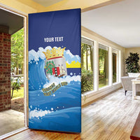 Personalized Curacao Football Door Cover First-ever World Cup Ride The Blue Wave - Wonder Print Shop