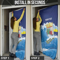 Personalized Curacao Football Door Cover First-ever World Cup Ride The Blue Wave - Wonder Print Shop