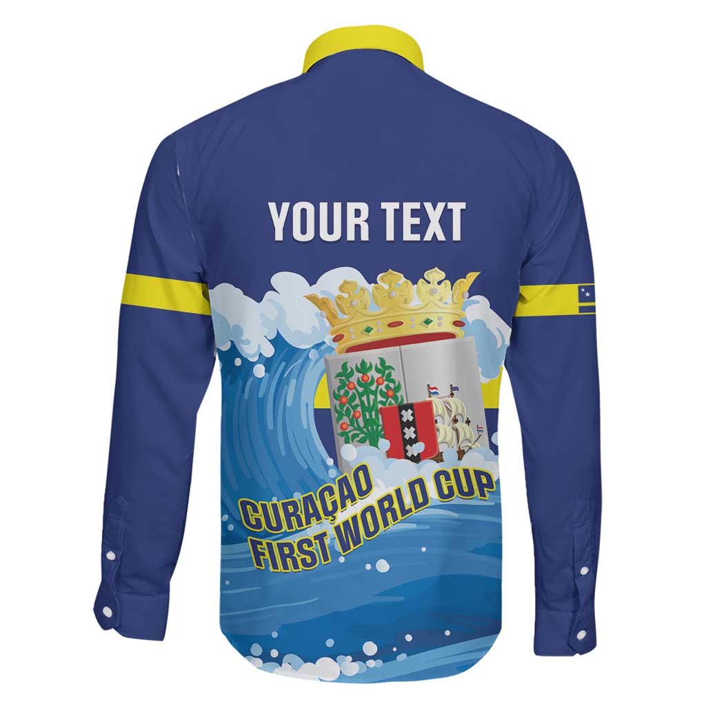 Personalized Curacao Football Family Matching Off The Shoulder Long Sleeve Dress and Hawaiian Shirt First-ever World Cup Ride The Blue Wave - Wonder Print Shop