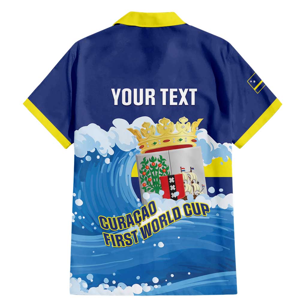 Personalized Curacao Football Family Matching Off Shoulder Maxi Dress and Hawaiian Shirt First-ever World Cup Ride The Blue Wave - Wonder Print Shop