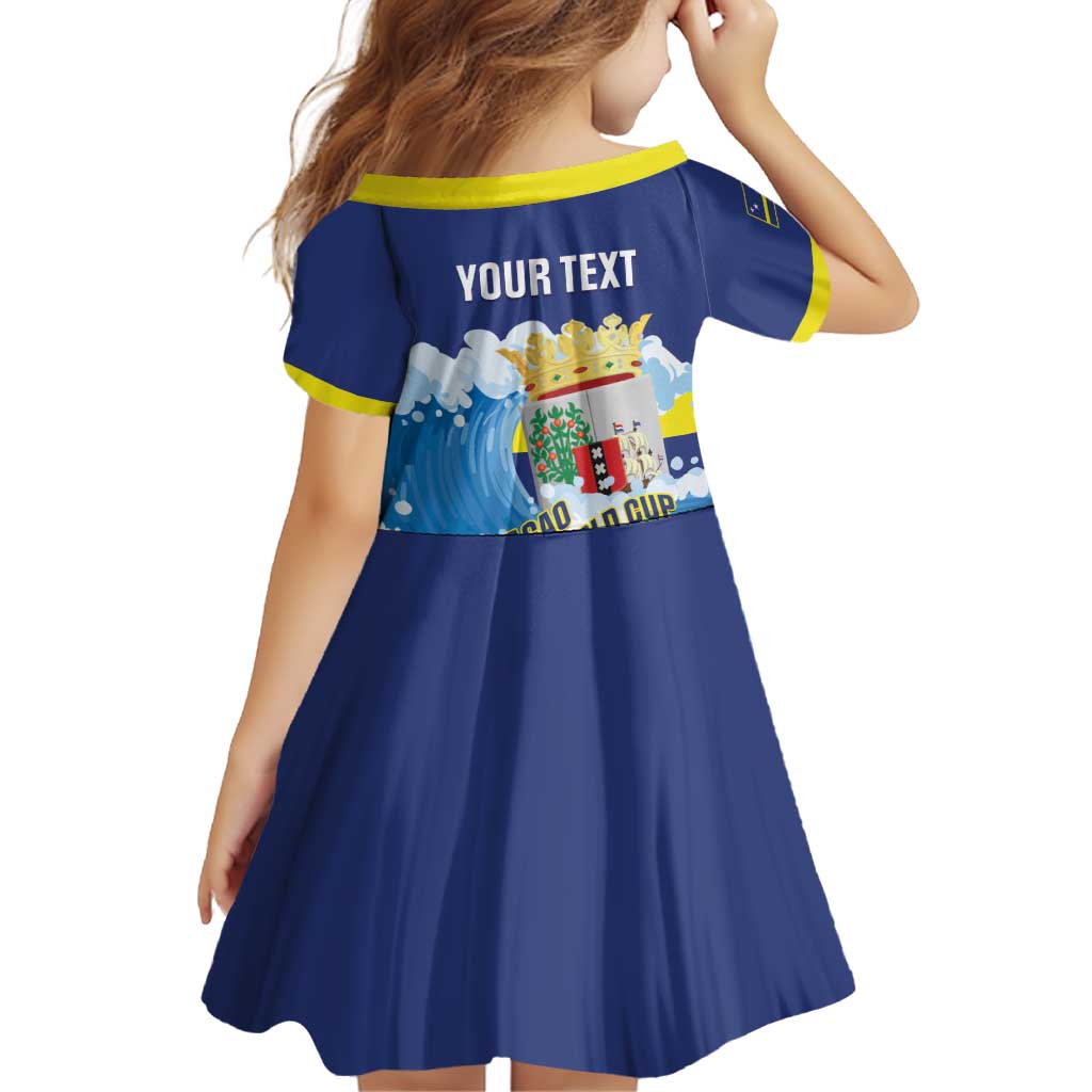 Personalized Curacao Football Family Matching Puletasi and Hawaiian Shirt First-ever World Cup Ride The Blue Wave - Wonder Print Shop