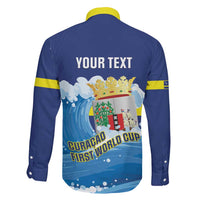Personalized Curacao Football Family Matching Short Sleeve Bodycon Dress and Hawaiian Shirt First-ever World Cup Ride The Blue Wave - Wonder Print Shop