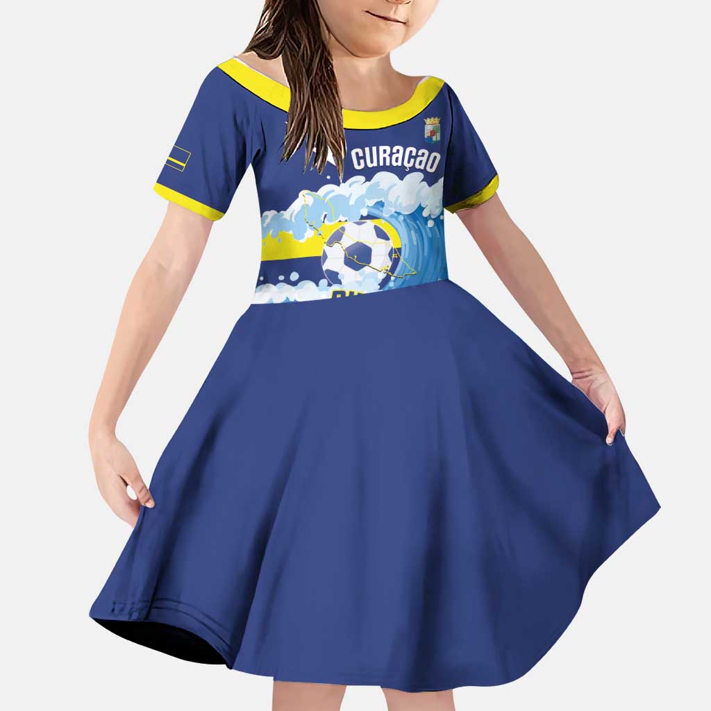 Personalized Curacao Football Family Matching Tank Maxi Dress and Hawaiian Shirt First-ever World Cup Ride The Blue Wave - Wonder Print Shop