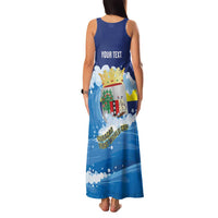 Personalized Curacao Football Family Matching Tank Maxi Dress and Hawaiian Shirt First-ever World Cup Ride The Blue Wave - Wonder Print Shop