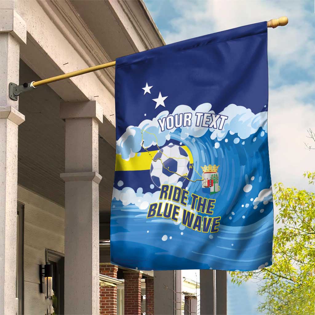 Personalized Curacao Football Garden Flag First-ever World Cup Ride The Blue Wave - Wonder Print Shop
