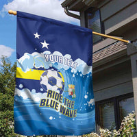 Personalized Curacao Football Garden Flag First-ever World Cup Ride The Blue Wave - Wonder Print Shop