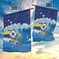 Personalized Curacao Football Garden Flag First-ever World Cup Ride The Blue Wave - Wonder Print Shop