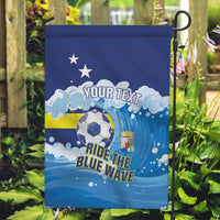 Personalized Curacao Football Garden Flag First-ever World Cup Ride The Blue Wave - Wonder Print Shop