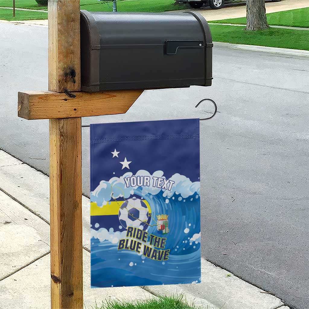 Personalized Curacao Football Garden Flag First-ever World Cup Ride The Blue Wave - Wonder Print Shop
