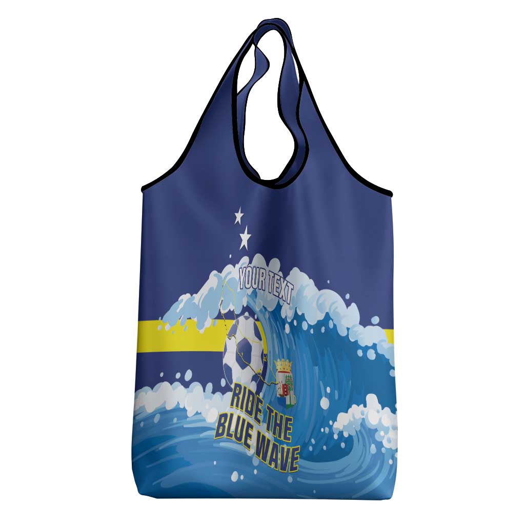 Personalized Curacao Football Grocery Bag First-ever World Cup Ride The Blue Wave - Wonder Print Shop