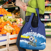 Personalized Curacao Football Grocery Bag First-ever World Cup Ride The Blue Wave - Wonder Print Shop