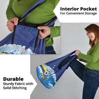 Personalized Curacao Football Grocery Bag First-ever World Cup Ride The Blue Wave - Wonder Print Shop