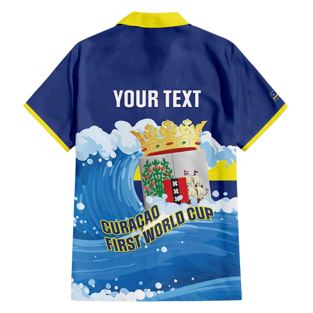 Personalized Curacao Football Hawaiian Shirt First-ever World Cup Ride The Blue Wave - Wonder Print Shop