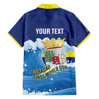 Personalized Curacao Football Hawaiian Shirt First-ever World Cup Ride The Blue Wave - Wonder Print Shop