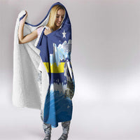 Personalized Curacao Football Hooded Blanket First-ever World Cup Ride The Blue Wave - Wonder Print Shop