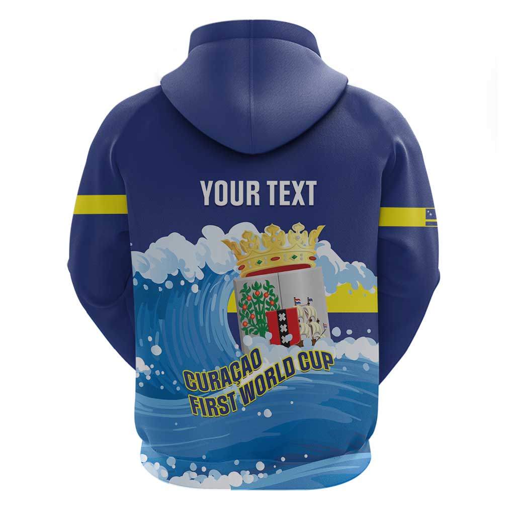 Personalized Curacao Football Hoodie First-ever World Cup Ride The Blue Wave - Wonder Print Shop