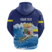 Personalized Curacao Football Hoodie First-ever World Cup Ride The Blue Wave - Wonder Print Shop