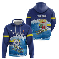 Personalized Curacao Football Hoodie First-ever World Cup Ride The Blue Wave - Wonder Print Shop