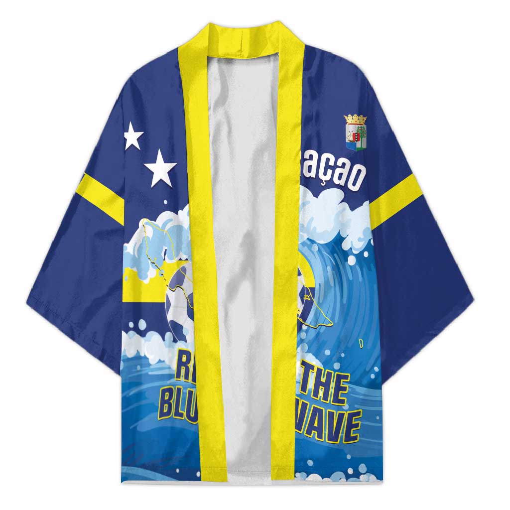 Personalized Curacao Football Kimono First-ever World Cup Ride The Blue Wave - Wonder Print Shop