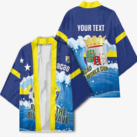 Personalized Curacao Football Kimono First-ever World Cup Ride The Blue Wave - Wonder Print Shop