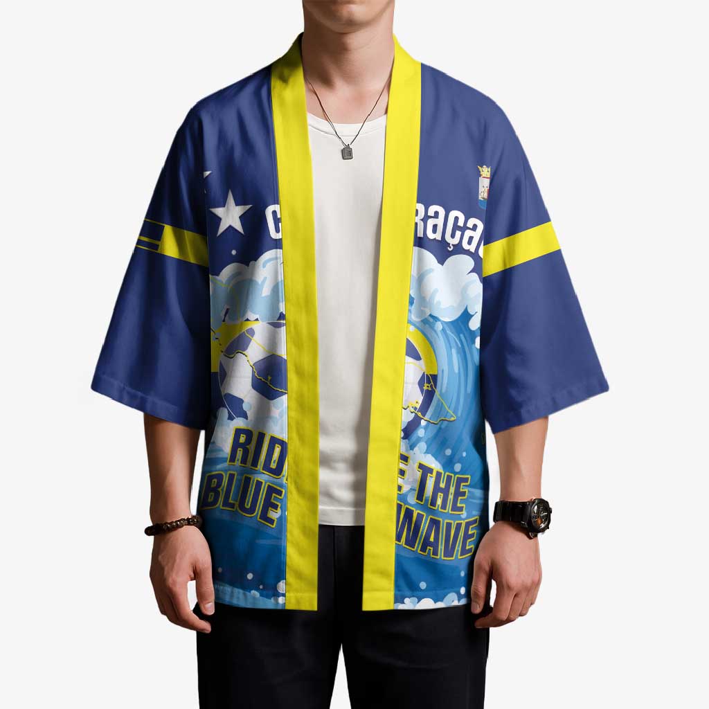 Personalized Curacao Football Kimono First-ever World Cup Ride The Blue Wave - Wonder Print Shop