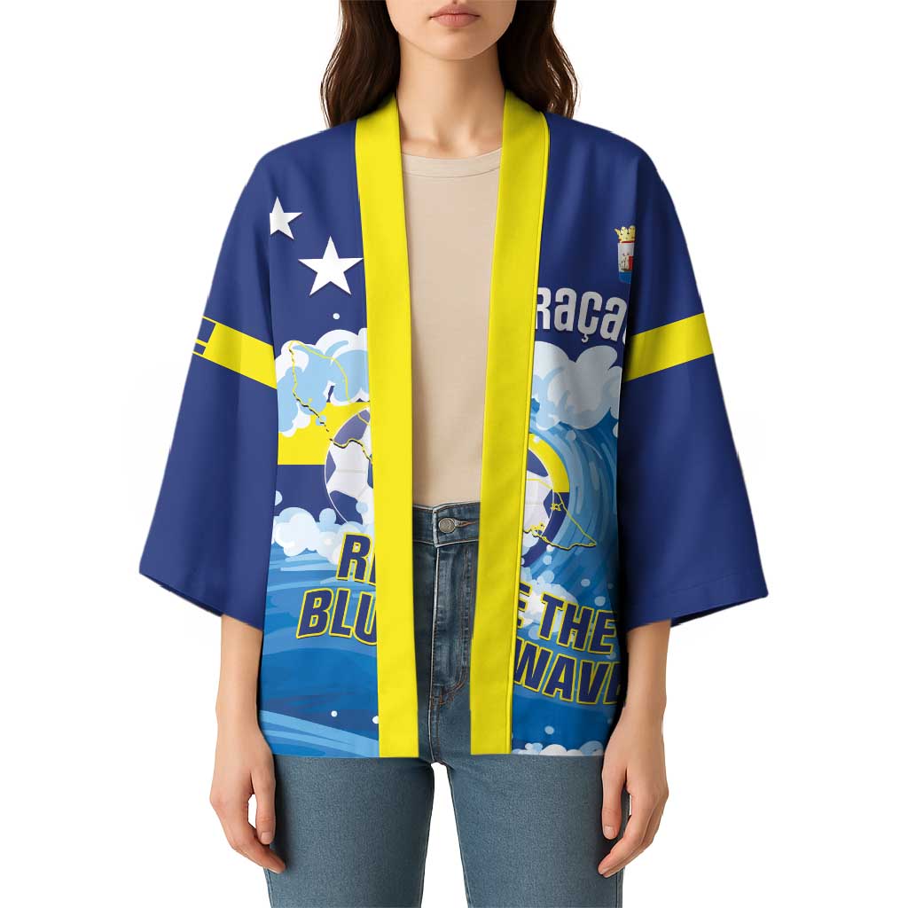 Personalized Curacao Football Kimono First-ever World Cup Ride The Blue Wave - Wonder Print Shop