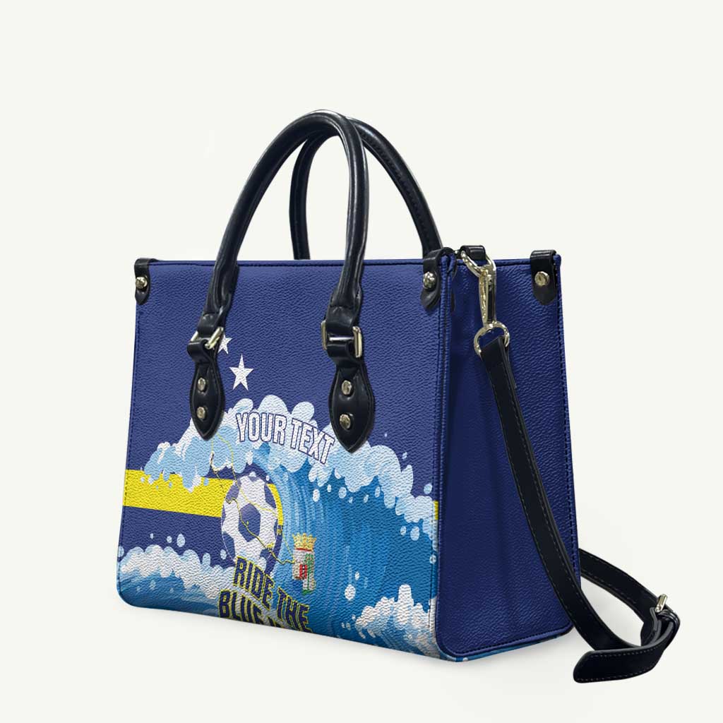 Personalized Curacao Football Leather Bag First-ever World Cup Ride The Blue Wave - Wonder Print Shop