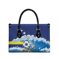 Personalized Curacao Football Leather Bag First-ever World Cup Ride The Blue Wave - Wonder Print Shop