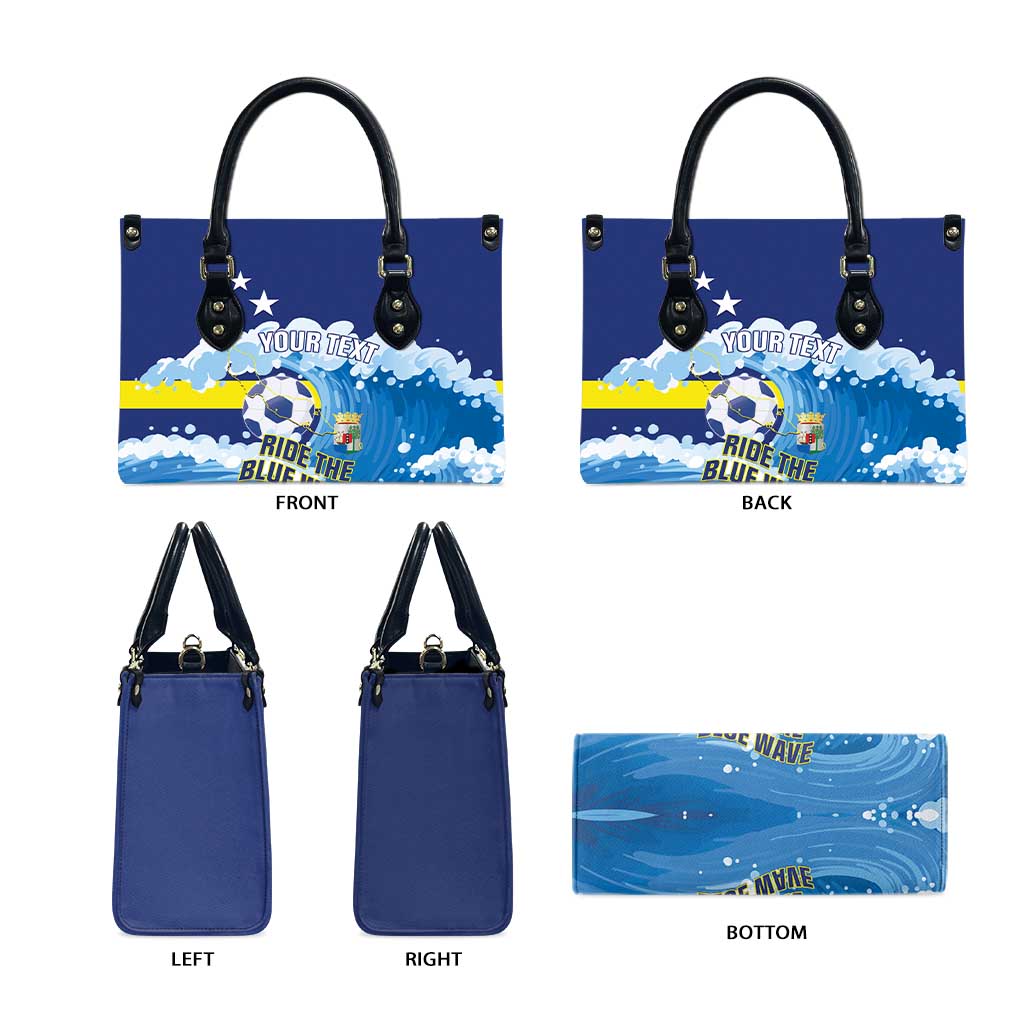 Personalized Curacao Football Leather Bag First-ever World Cup Ride The Blue Wave - Wonder Print Shop