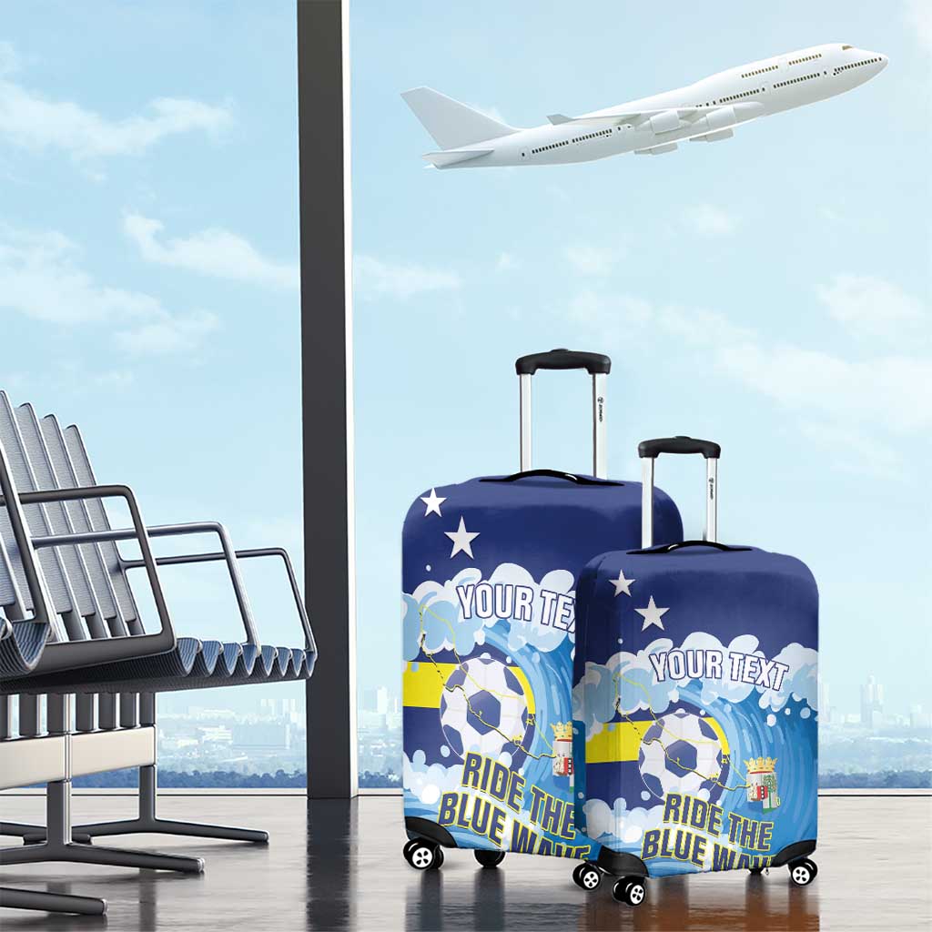 Personalized Curacao Football Luggage Cover First-ever World Cup Ride The Blue Wave - Wonder Print Shop