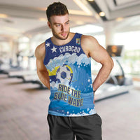 Personalized Curacao Football Men Tank Top First-ever World Cup Ride The Blue Wave - Wonder Print Shop