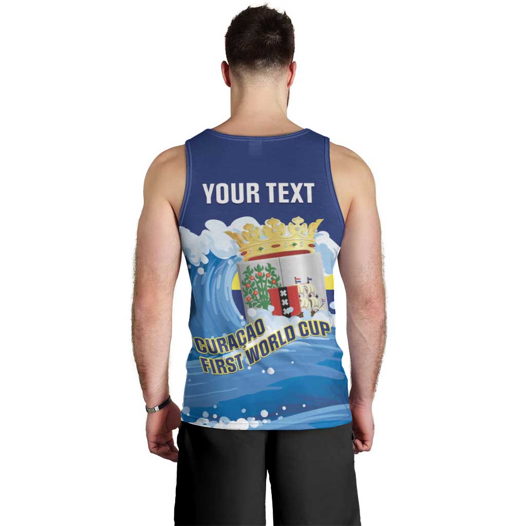 Personalized Curacao Football Men Tank Top First-ever World Cup Ride The Blue Wave - Wonder Print Shop