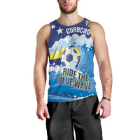 Personalized Curacao Football Men Tank Top First-ever World Cup Ride The Blue Wave - Wonder Print Shop