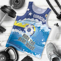 Personalized Curacao Football Men Tank Top First-ever World Cup Ride The Blue Wave - Wonder Print Shop
