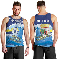 Personalized Curacao Football Men Tank Top First-ever World Cup Ride The Blue Wave - Wonder Print Shop