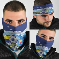Personalized Curacao Football Neck Gaiter First-ever World Cup Ride The Blue Wave - Wonder Print Shop