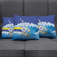 Personalized Curacao Football Pillow Cover First-ever World Cup Ride The Blue Wave - Wonder Print Shop
